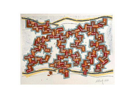 Barbara Beck 1993 Abstract Watercolor on Paper