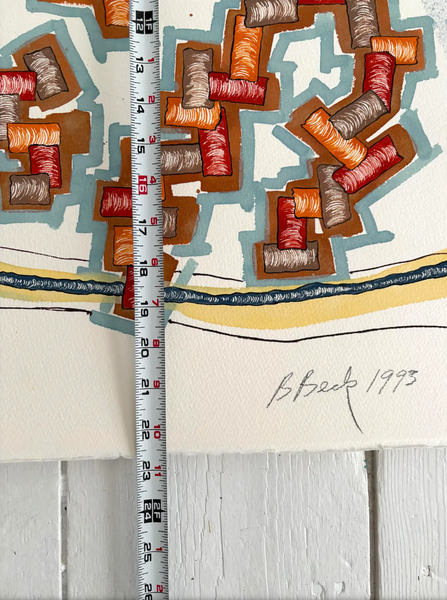 Barbara Beck 1993 Abstract Watercolor on Paper