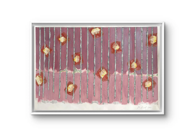 Barbara Beck 1988 Abstract Watercolor Painting on Paper