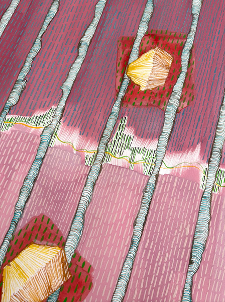 Barbara Beck 1988 Abstract Watercolor Painting on Paper