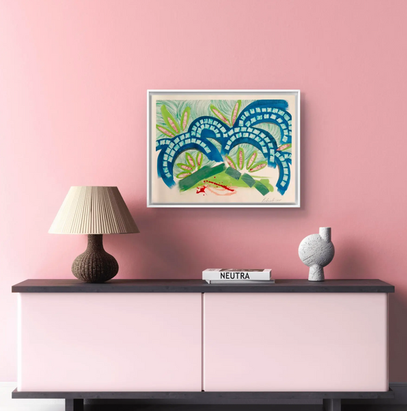 Barbara Beck 1988 Abstract Watercolor Painting on Paper