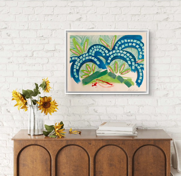 Barbara Beck 1988 Abstract Watercolor Painting on Paper