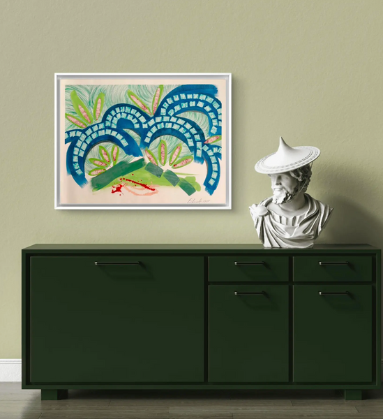 Barbara Beck 1988 Abstract Watercolor Painting on Paper