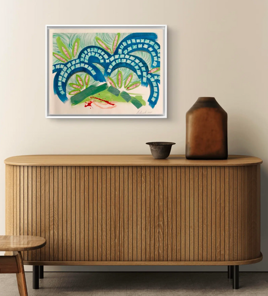 Barbara Beck 1988 Abstract Watercolor Painting on Paper