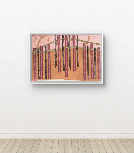 Barbara Beck 2002 Abstract Watercolor Painting on Paper