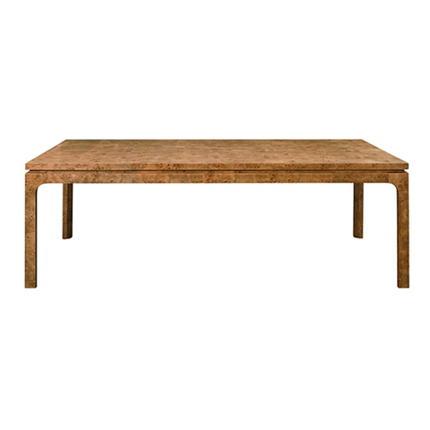 Adams Modern Dark Burl Wood 86" Dining Table