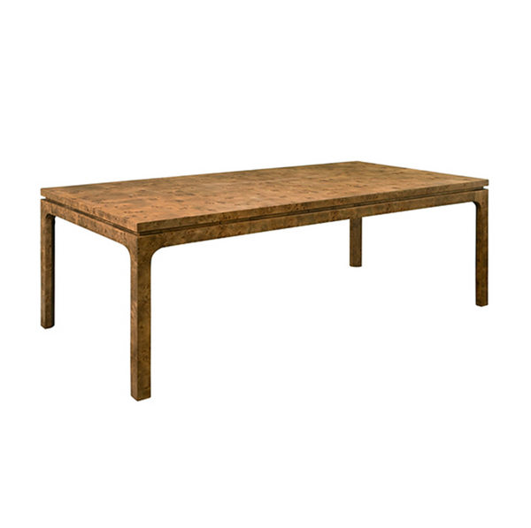 Adams Modern Dark Burl Wood 86" Dining Table