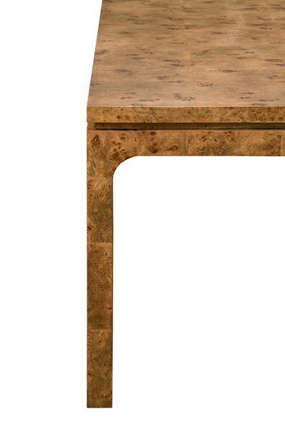 Adams Modern Dark Burl Wood 86" Dining Table