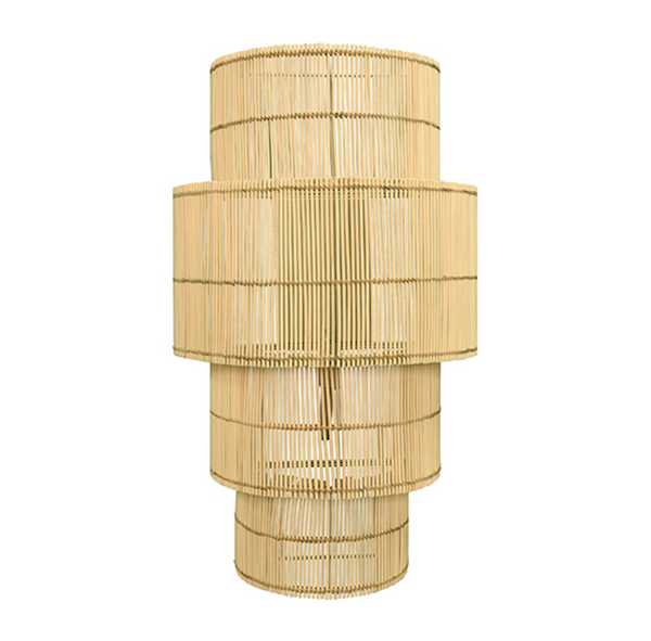 Tia Four Tier Natural Rattan Wall Sconce