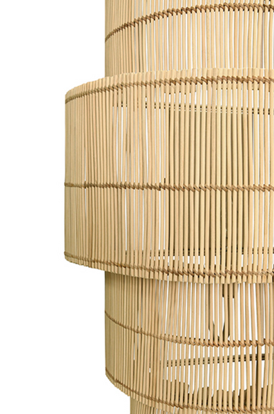 Tia Four Tier Natural Rattan Wall Sconce