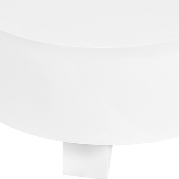 Oslo 42" Round Coffee Table - White Lacquer