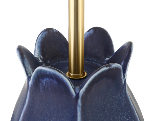 Mae Navy Blue Matte Glazed Ceramic Table Lamp