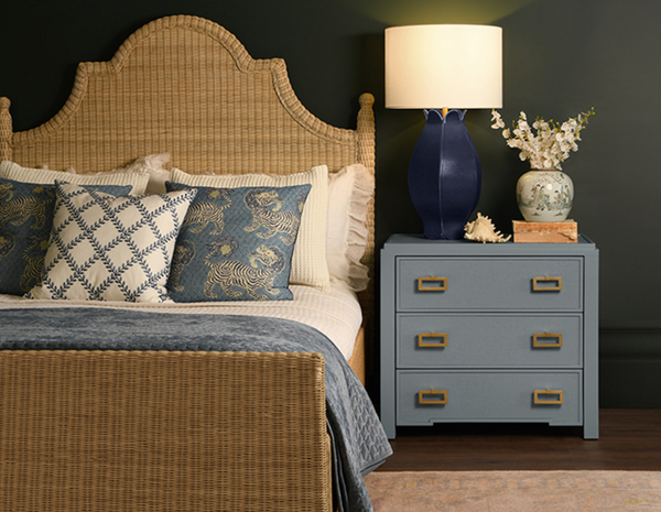 Mae Navy Blue Matte Glazed Ceramic Table Lamp