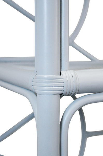 Danielle Light Blue Rattan Multi Shelf Etagere