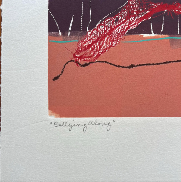 Barbara Beck 2007 Abstract Mono-Print “Bellying Along”