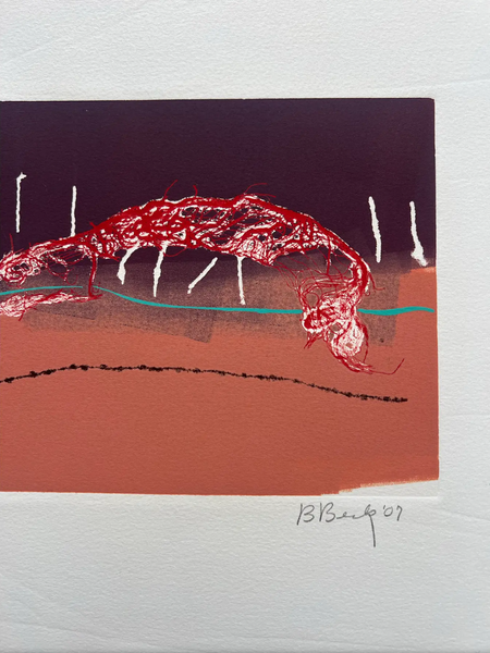 Barbara Beck 2007 Abstract Mono-Print “Bellying Along”