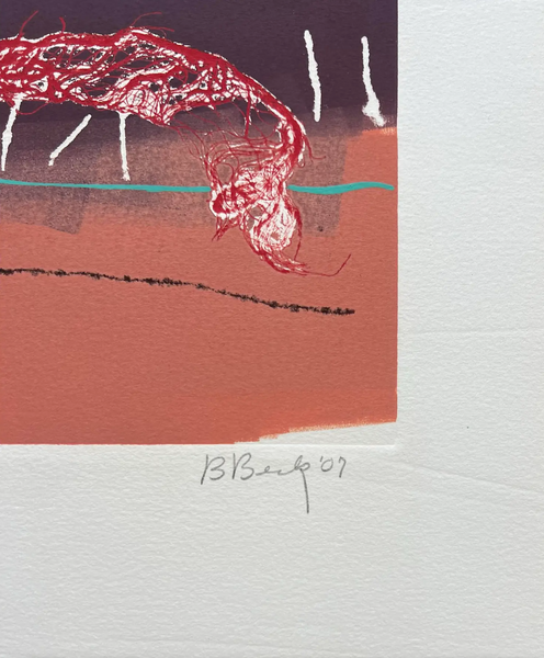 Barbara Beck 2007 Abstract Mono-Print “Bellying Along”