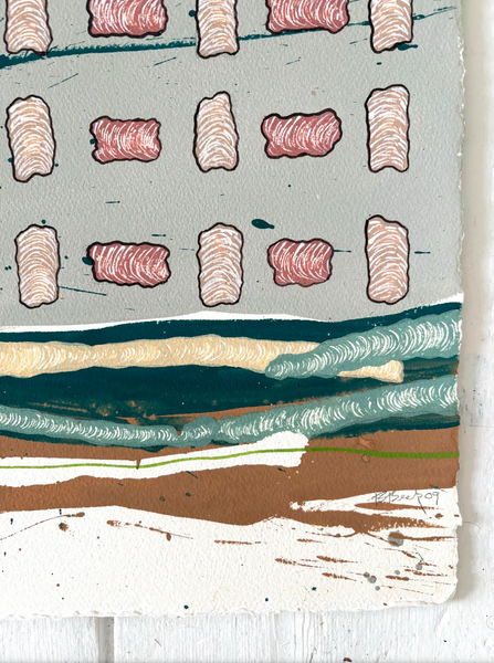 Barbara Beck 2009 Abstract Watercolor Painting on Paper