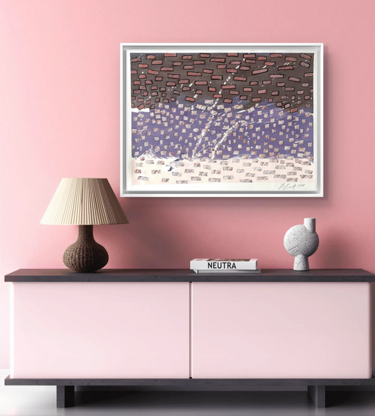 Barbara Beck 1988 Abstract Painting on Paper