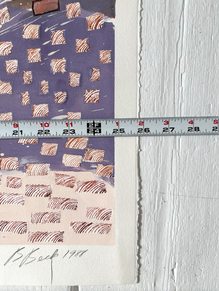 Barbara Beck 1988 Abstract Painting on Paper