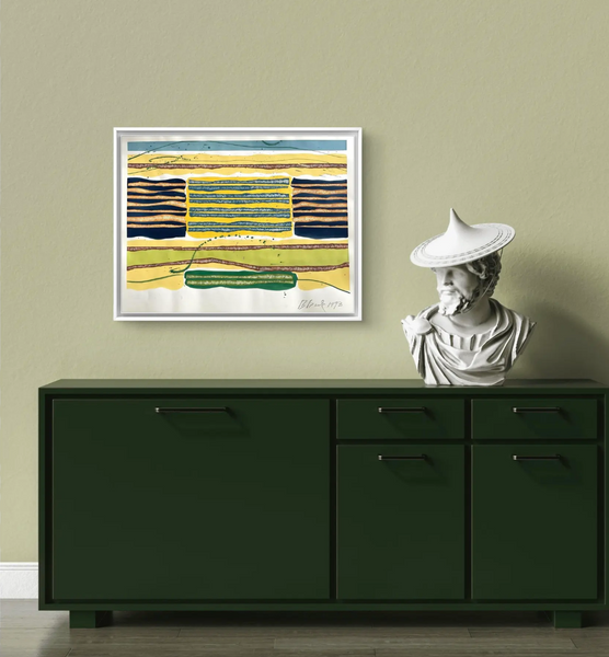 Barbara Beck 1993 Abstract Painting on Paper