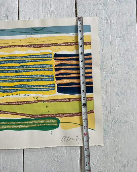 Barbara Beck 1993 Abstract Painting on Paper