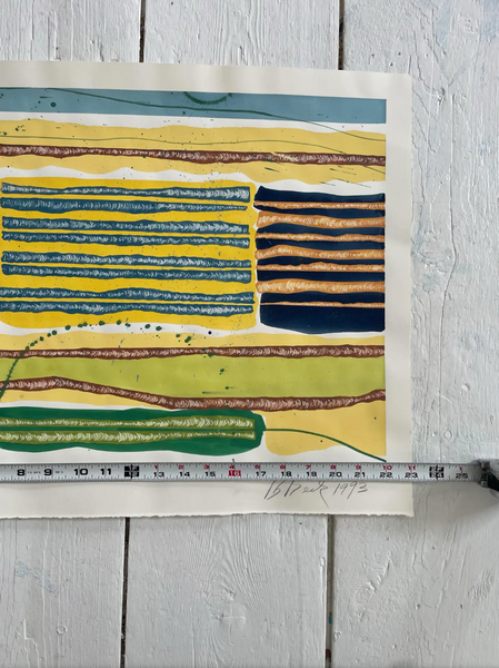 Barbara Beck 1993 Abstract Painting on Paper