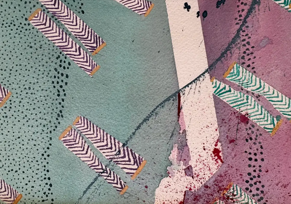 Barbara Beck 1984 Abstract Watercolor Painting on Paper