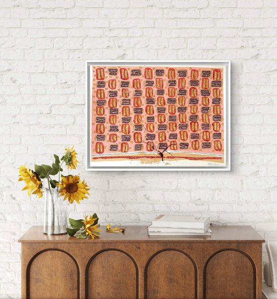 Barbara Beck 2003 Abstract Geometric Watercolor Painting on Paper