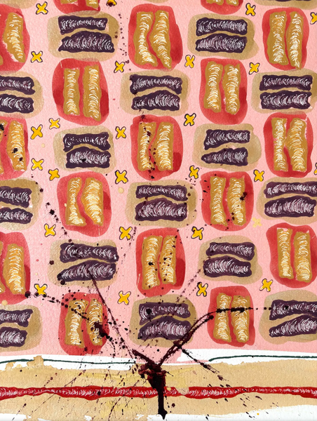 Barbara Beck 2003 Abstract Geometric Watercolor Painting on Paper