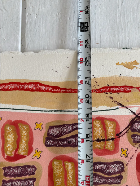 Barbara Beck 2003 Abstract Geometric Watercolor Painting on Paper