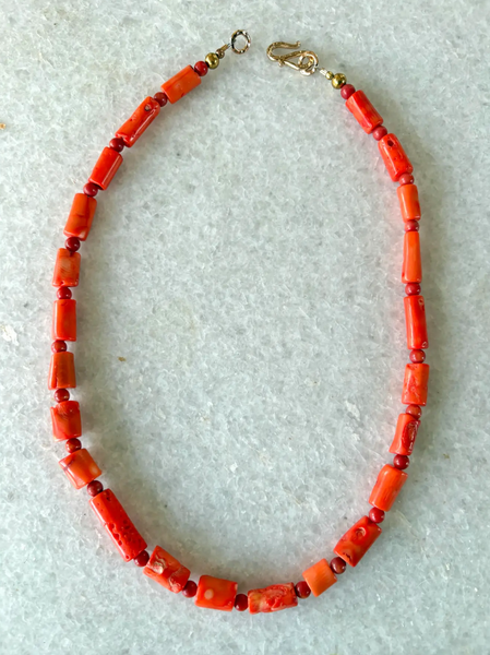 23" Coral Branch Beaded Necklace - Designed by Matthew Izzo