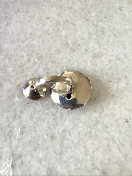 Hans Gehrig Sterling Silver and Turquoise Modernist Ring