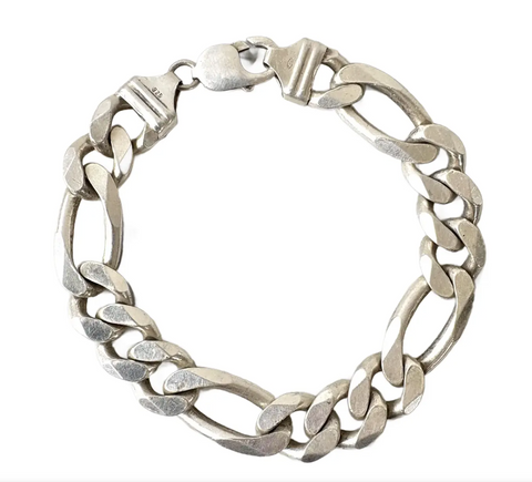 Vintage Italian Chunky Sterling Silver Link Bracelet