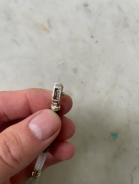 Vintage Jade and Sterling Silver Bracelet