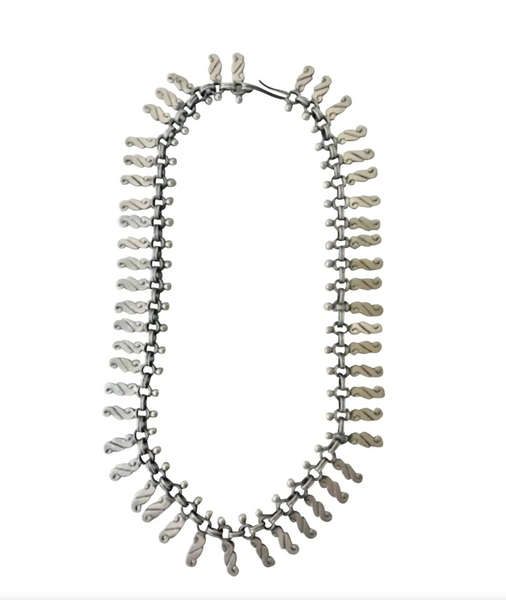 16" Vintage 1980s Dulce Sterling Silver Spray Link Necklace