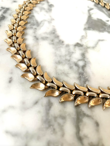 15.5" Vintage Trifari Goldtone Link Necklace