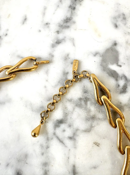 Vintage Monet Goldtone Chain Link Necklace