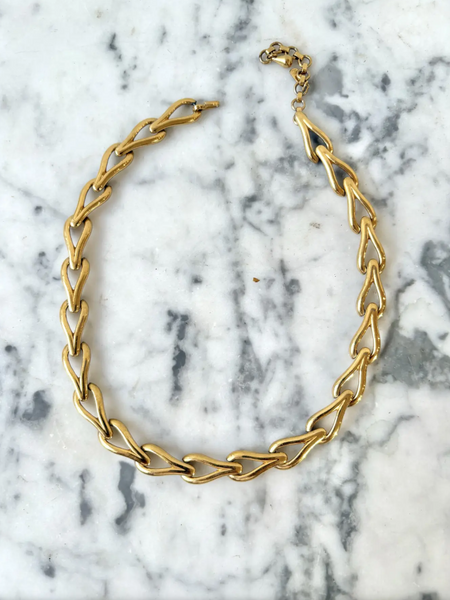Vintage Monet Goldtone Chain Link Necklace
