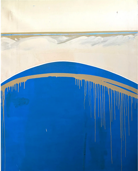 Barbara Beck 1960s Abstract Oil Painting on Canvas