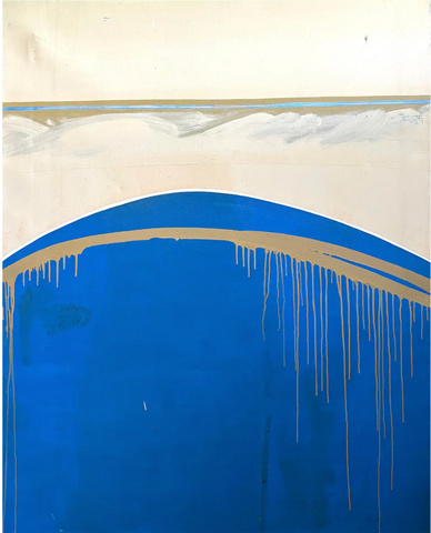 Barbara Beck 1960s Abstract Oil Painting on Canvas