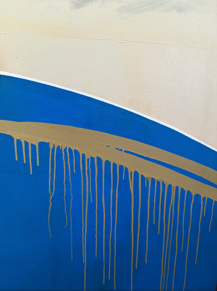 Barbara Beck 1960s Abstract Oil Painting on Canvas