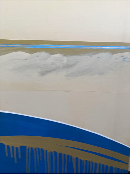 Barbara Beck 1960s Abstract Oil Painting on Canvas