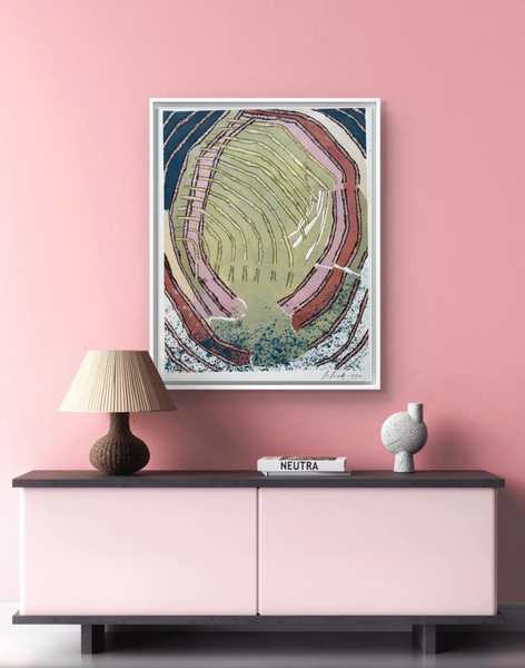 Barbara Beck 1992 Abstract Painting on Paper