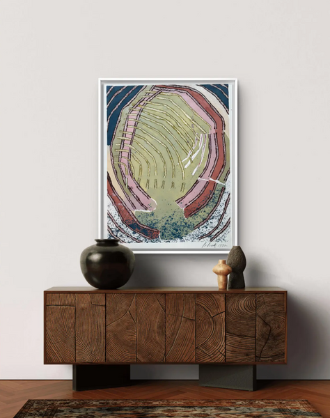 Barbara Beck 1992 Abstract Painting on Paper