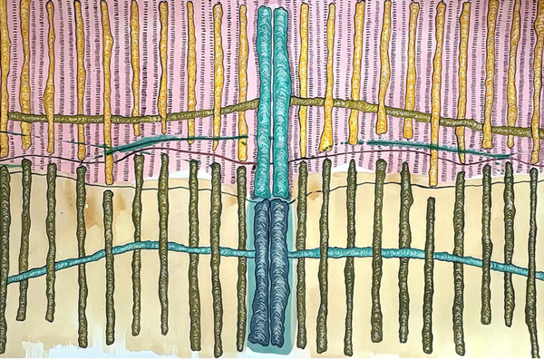 Barbara Beck 2003 Abstract Watercolor Painting on Paper