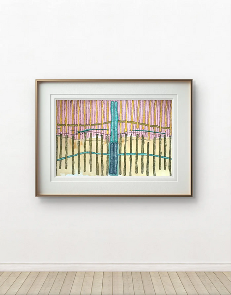 Barbara Beck 2003 Abstract Watercolor Painting on Paper