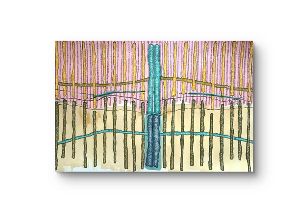 Barbara Beck 2003 Abstract Watercolor Painting on Paper