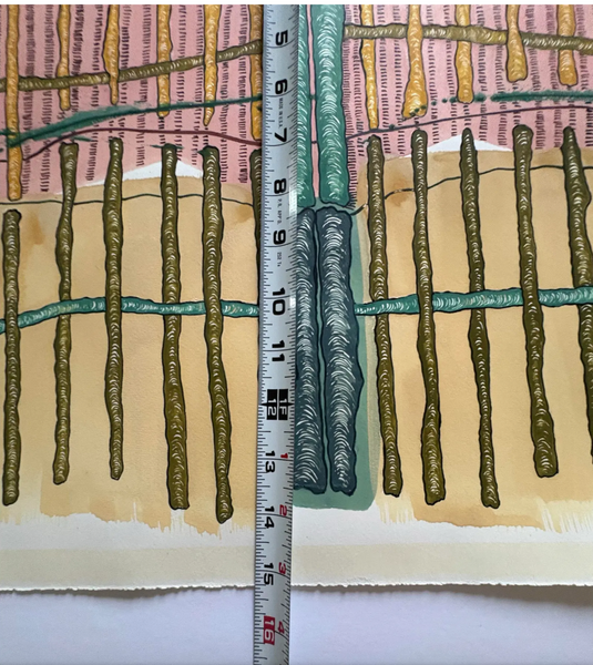 Barbara Beck 2003 Abstract Watercolor Painting on Paper