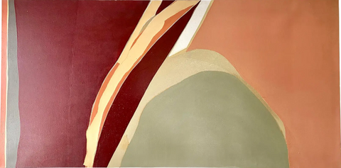 Barbara Beck 1968 Abstract Oil Painting on Canvas